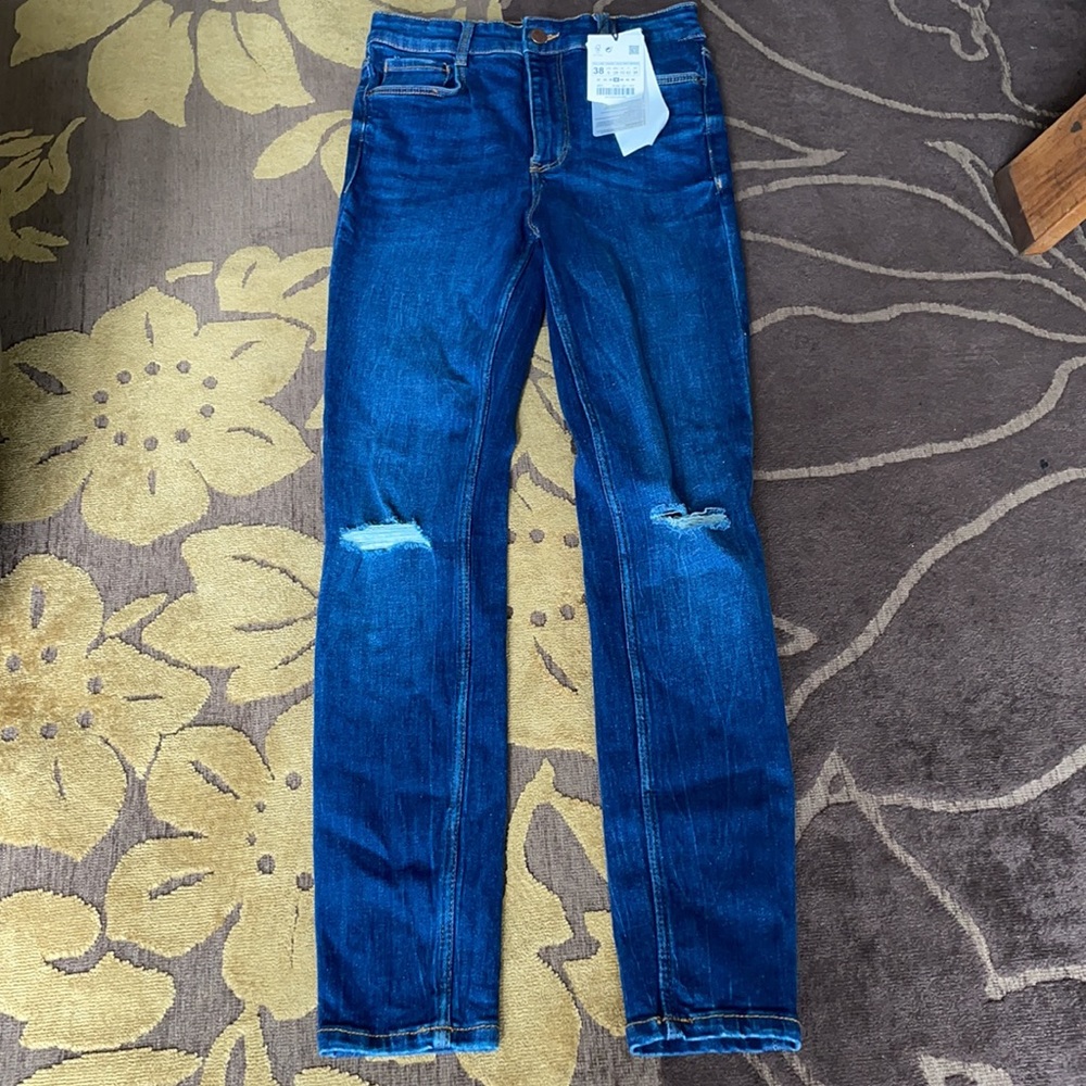 💥HP💥 Zara authentic denim by TRF distressed high rise skinny jeans